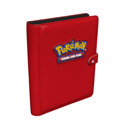 Ultra Pro Pokemon Premium 4-Pocket Snap Binder with red cover and secure Poké Ball snap.