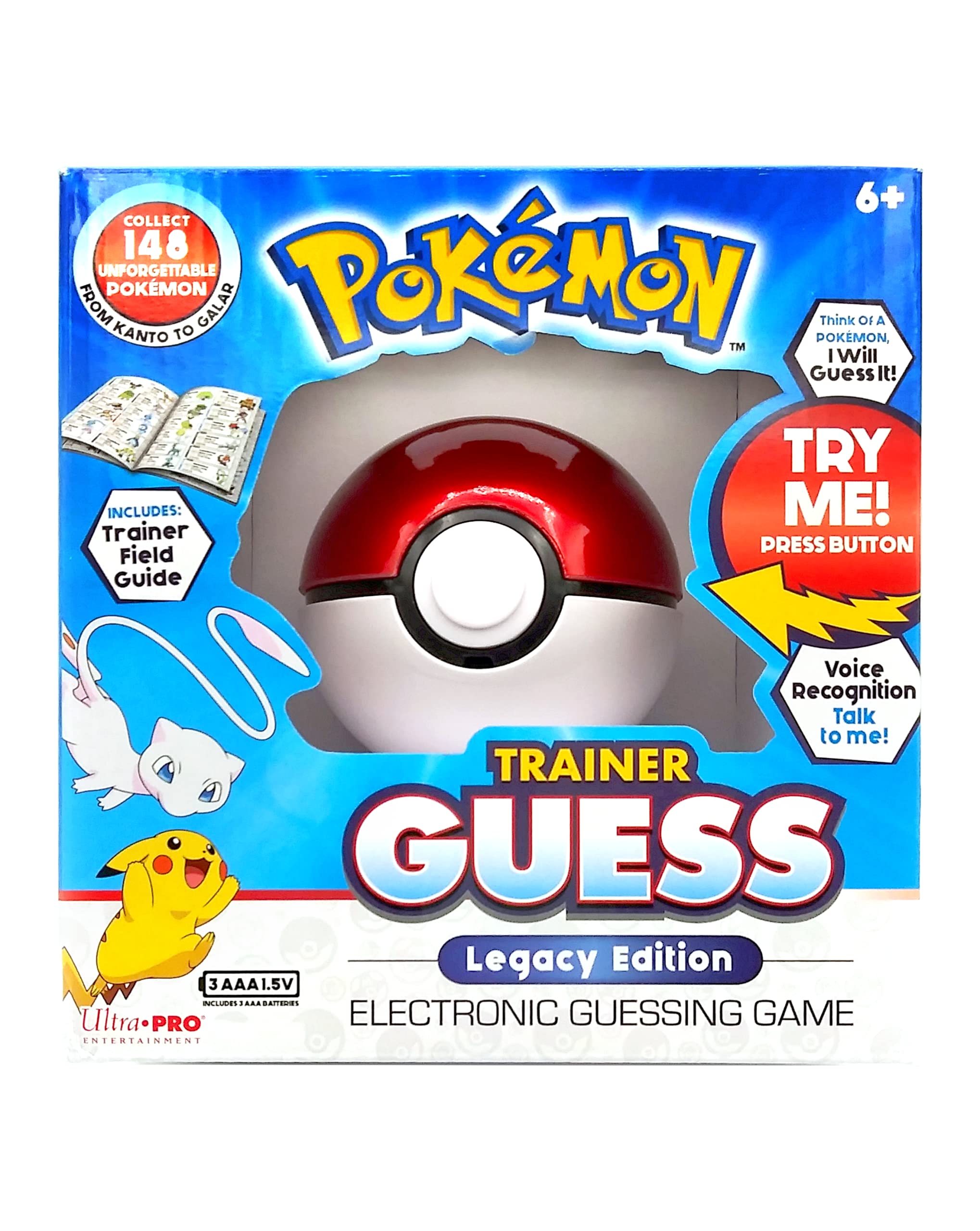 Ultra Pro Pokemon Trainer Guess Ball enables interactive question play for family fun.