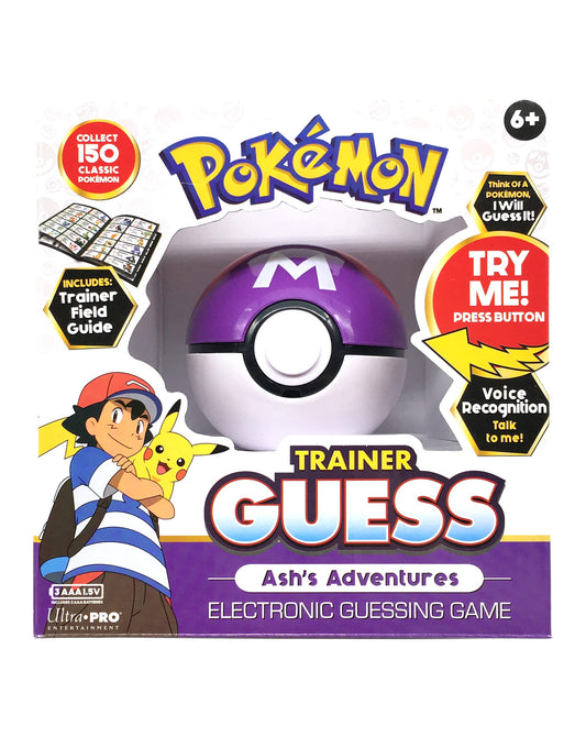 Ultra Pro Pokemon Trainer Guess box front—gift-ready fun for Pokemon fans.