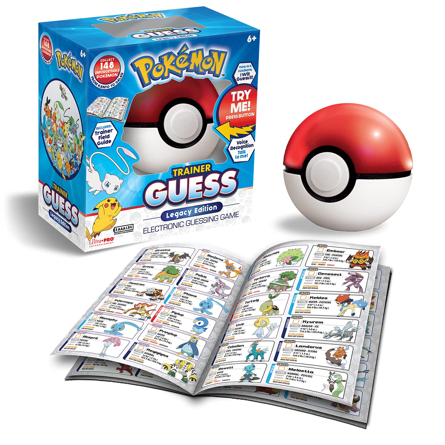 Ultra Pro Trainer Guess Field Guide helps players track 151 classic Pokemon.
