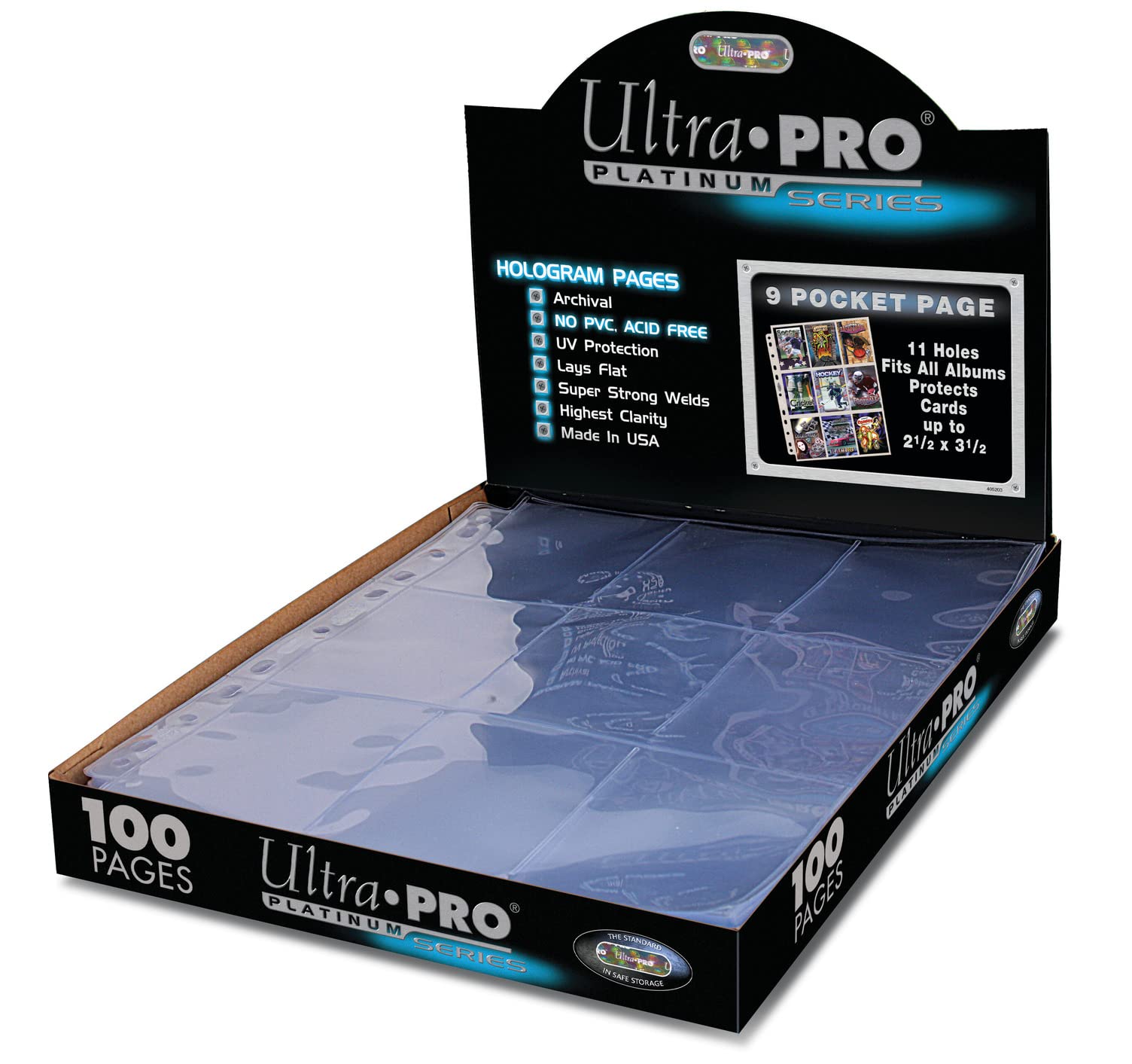 Ultra Pro polypropylene sleeves with acid-free UV protection preserve card condition