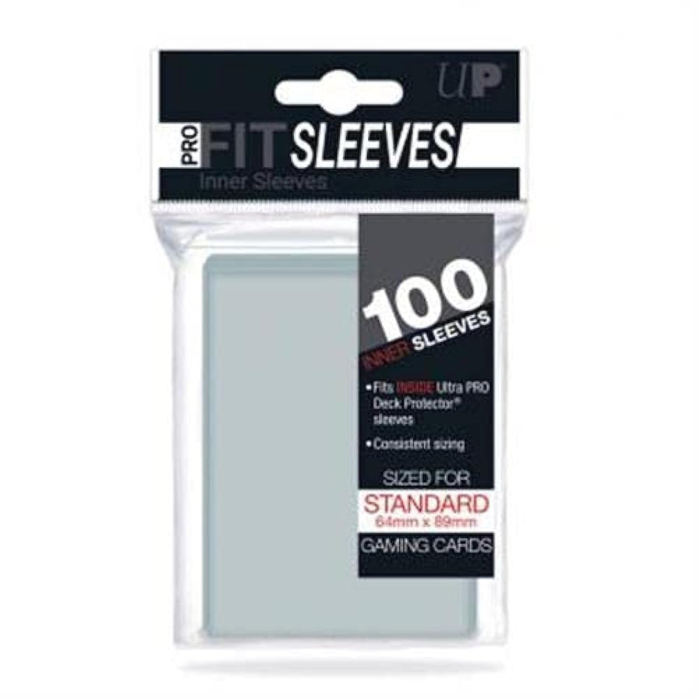Ultra Pro Pro-Fit deck protectors pack front view, clean display and protection