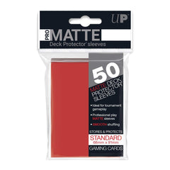 Ultra Pro Pro-Matte Red Deck Protector sleeves with glare-free finish for standard-size cards