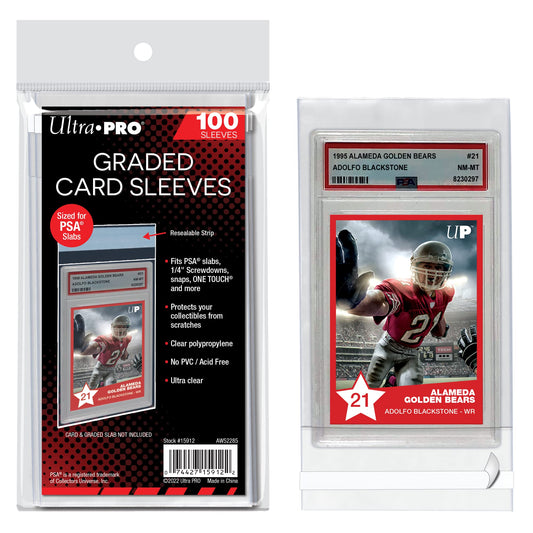 Ultra PRO PSA graded slab sleeves offer crystal-clear protection for PSA slabs.