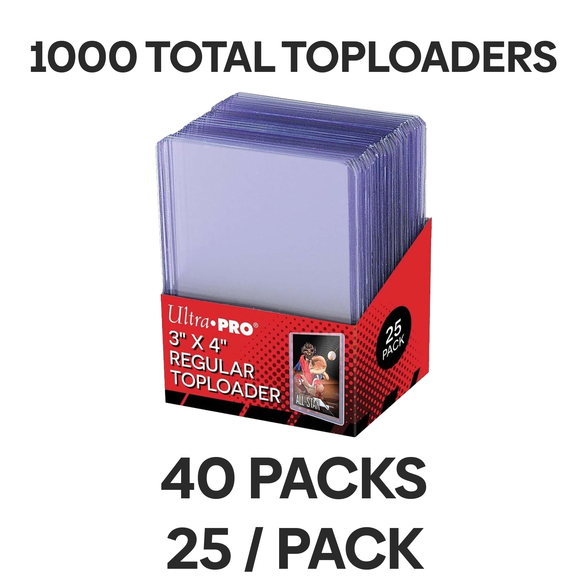 Ultra Pro Regular Series 3x4 Toploaders packs for easy protection and labeling