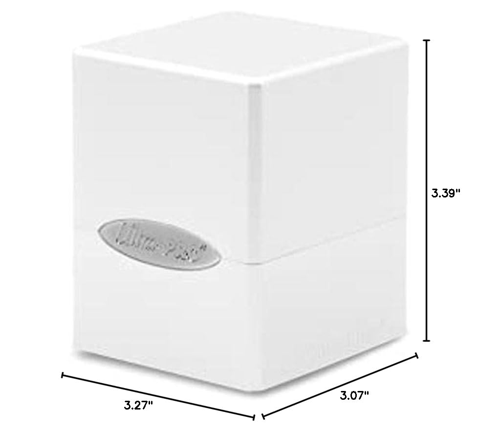 Ultra PRO Satin Cube Deck Box Arctic White, inside deluxe gaming case for portable protection.