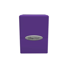 Ultra PRO Satin Cube Deck Box in Royal Purple with secure closed lid.