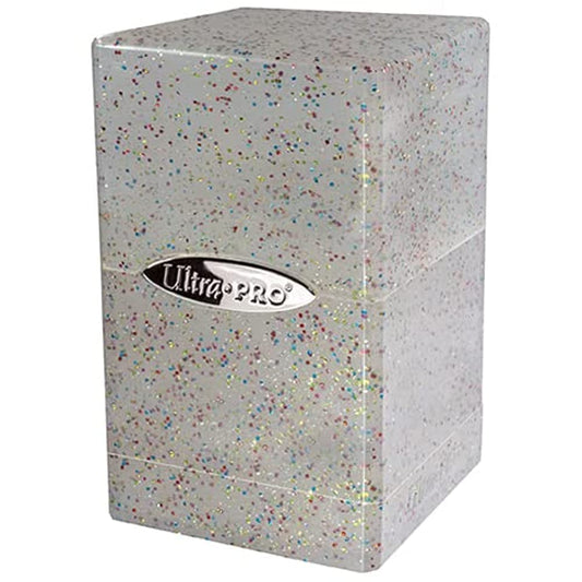 Ultra PRO Satin Tower holds 100+ cards with glitter crystal finish for protection on the go