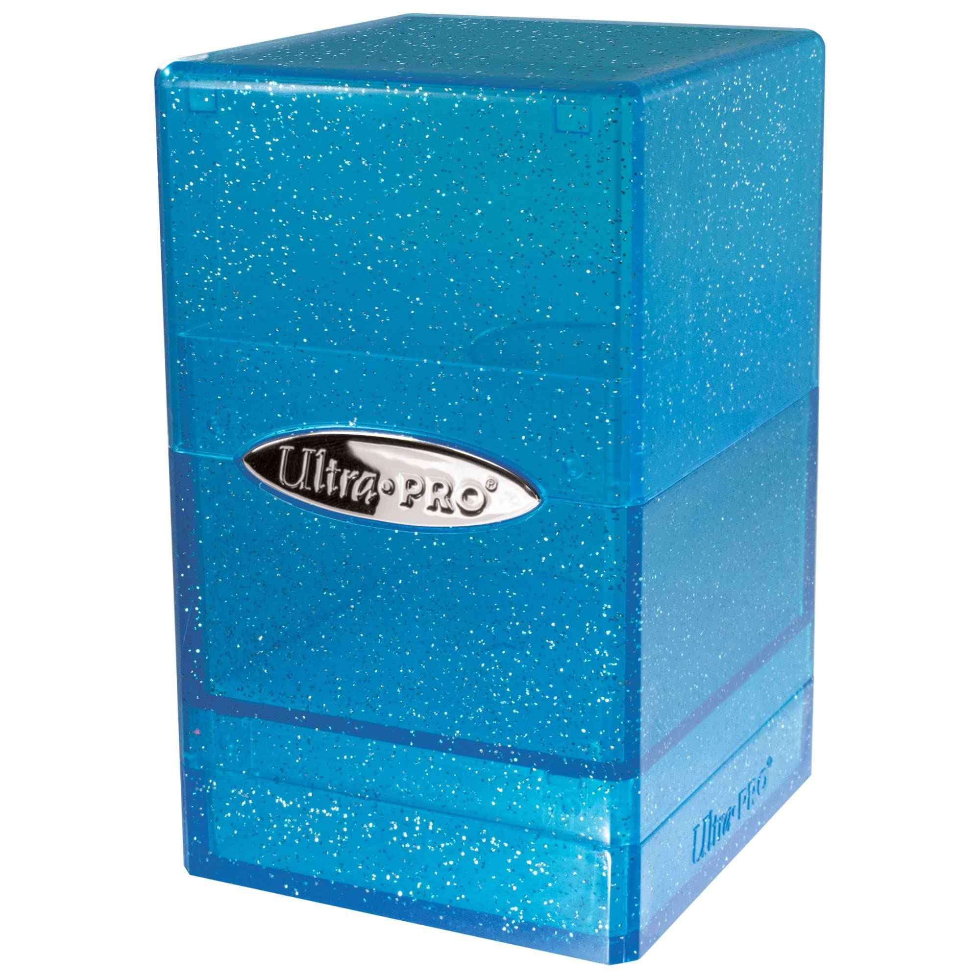 Satin Tower snap‑fit lock keeps cards safely stored