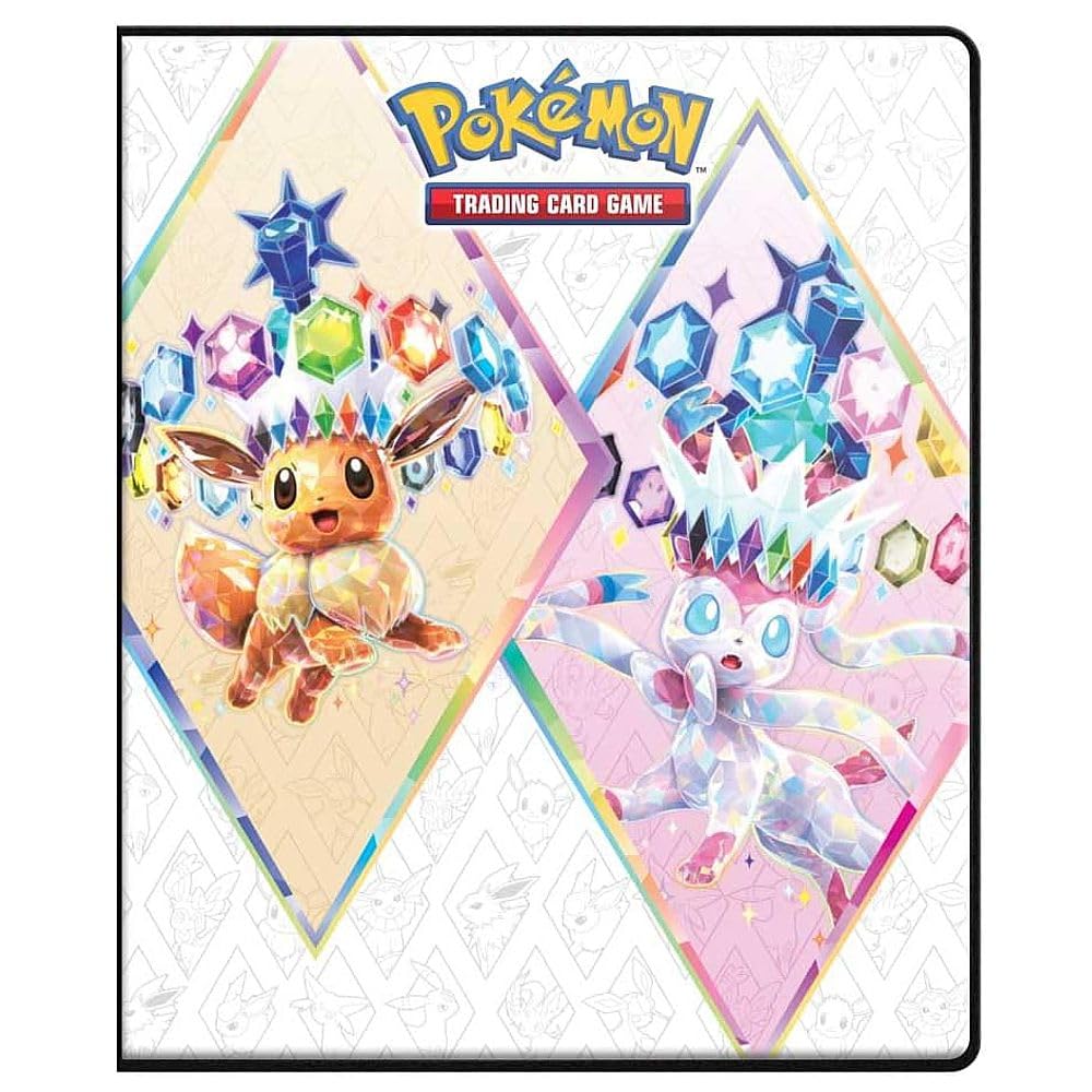 Ultra PRO Scarlet & Violet 9-Pocket Portfolio with Sylveon cover art for organized collection.