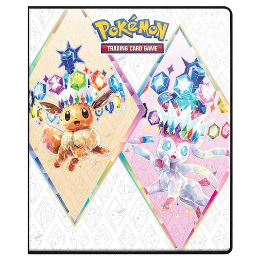 Ultra PRO Scarlet & Violet 9-Pocket Portfolio with Sylveon cover art for organized collection.