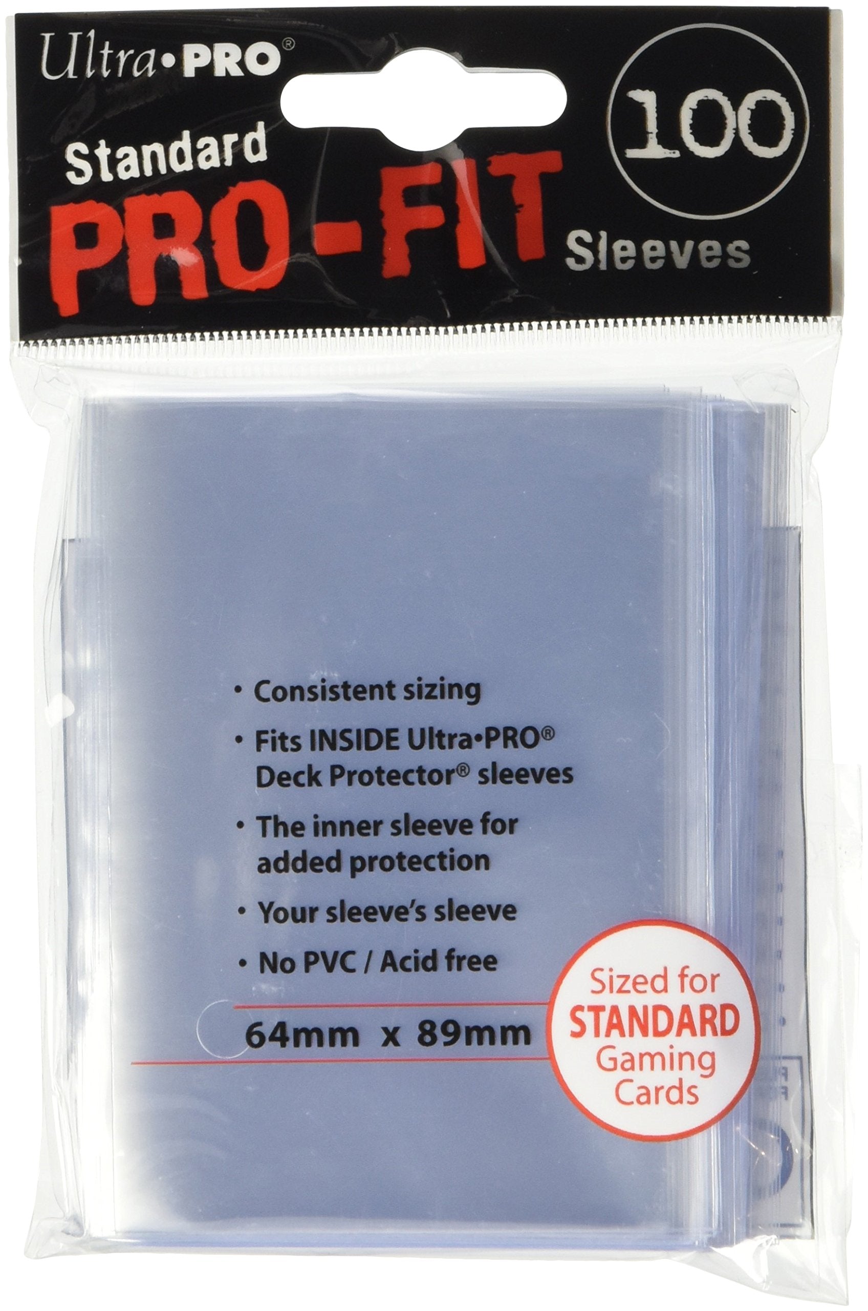 Ultra Pro soft card sleeves 500-pack, clear protection for MTG and Pokemon cards.