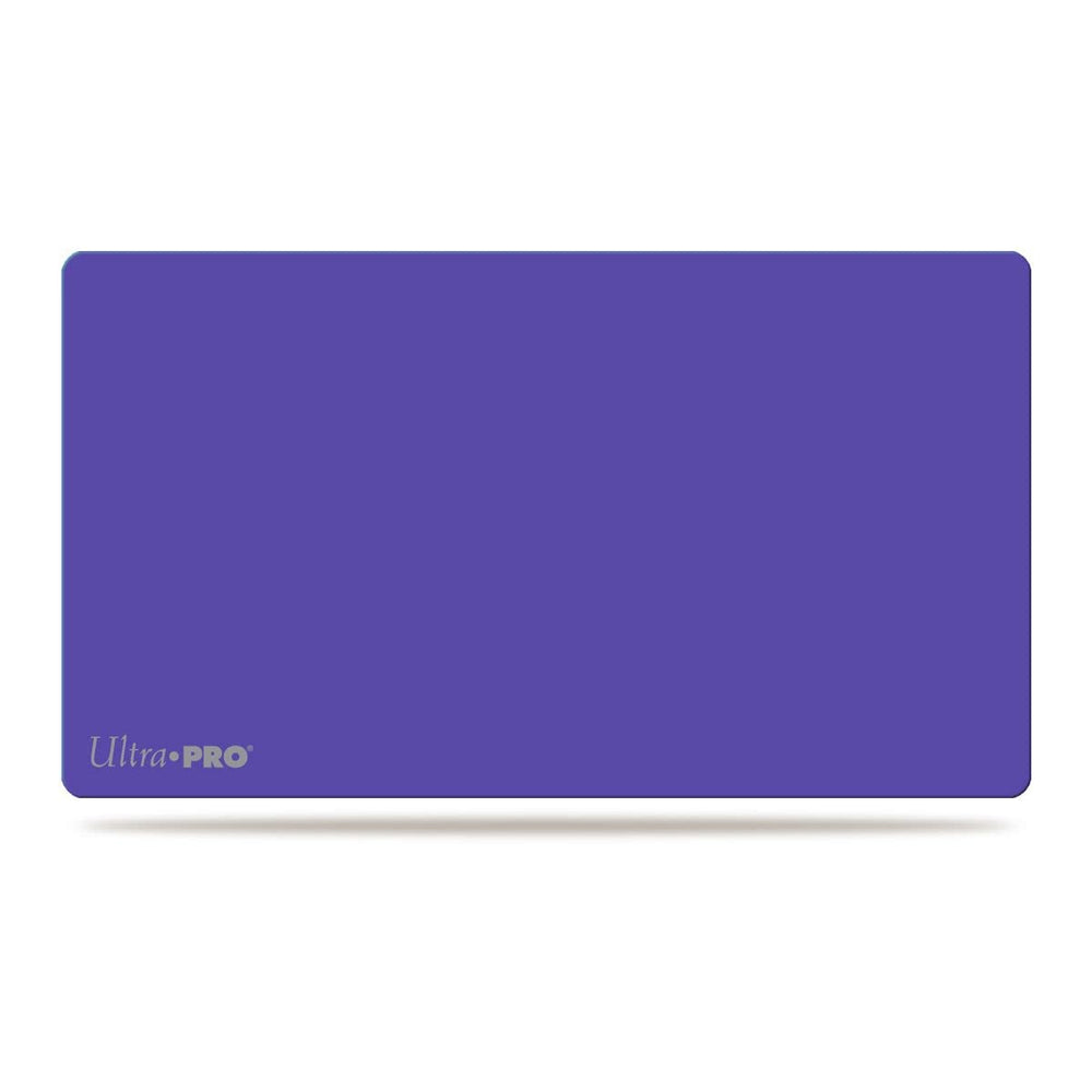 Ultra Pro Solid Purple Play Mat, top view, protects game surfaces from dirt and wear.