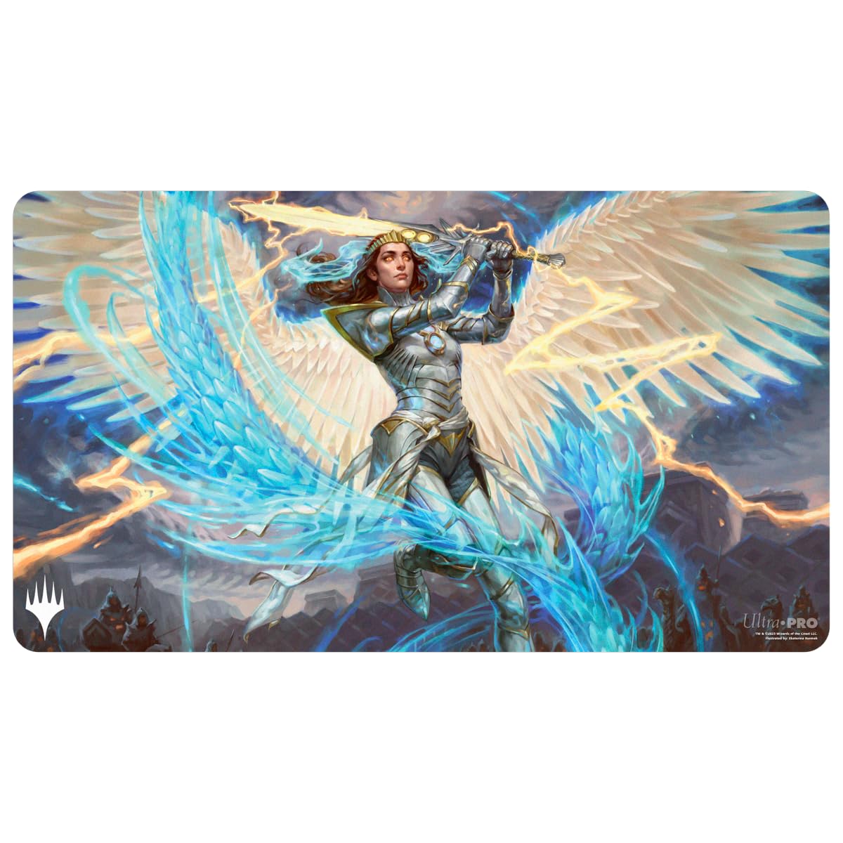 Ultra Pro Tarkir Dragonstorm Elspeth Playmat with soft surface and non-slip backing for stable game play