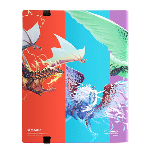 Ultra PRO Tarkir Dragonstorm PRO-Binder interior pockets securely hold MTG cards.
