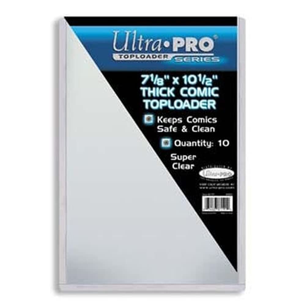 Ultra Pro Thick Comic Toploader front view for crystal-clear protection of comics