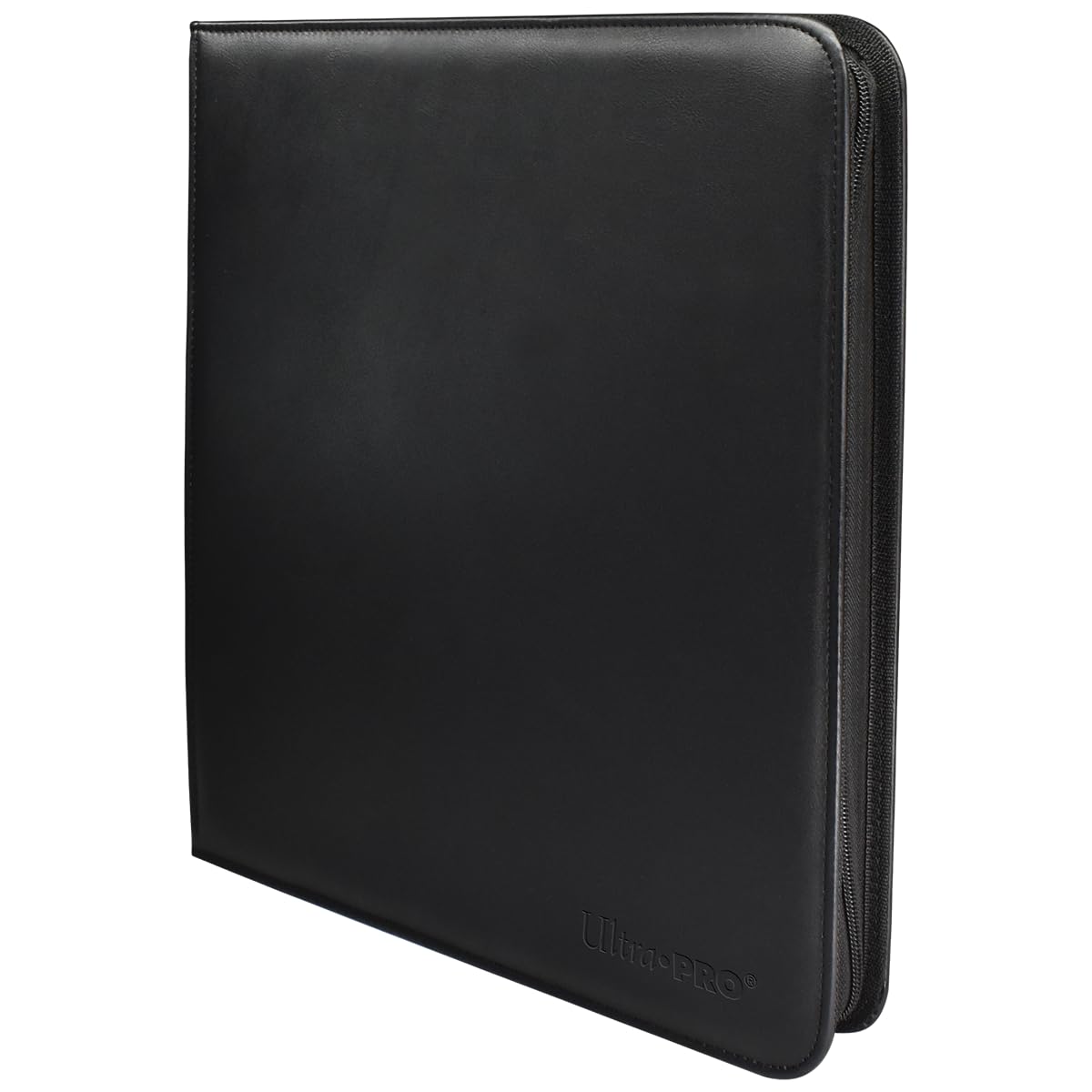 Ultra PRO Vivid 12-Pocket Zippered PRO-Binder, black cover, secure storage for up to 480 collectible cards.