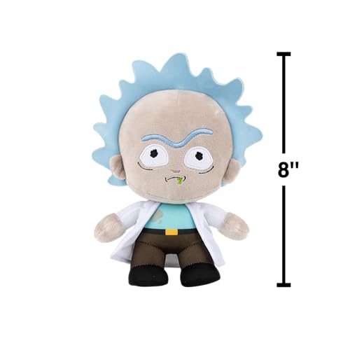 Ultra-soft materials, kid-friendly and durable Rick plush for hugs.