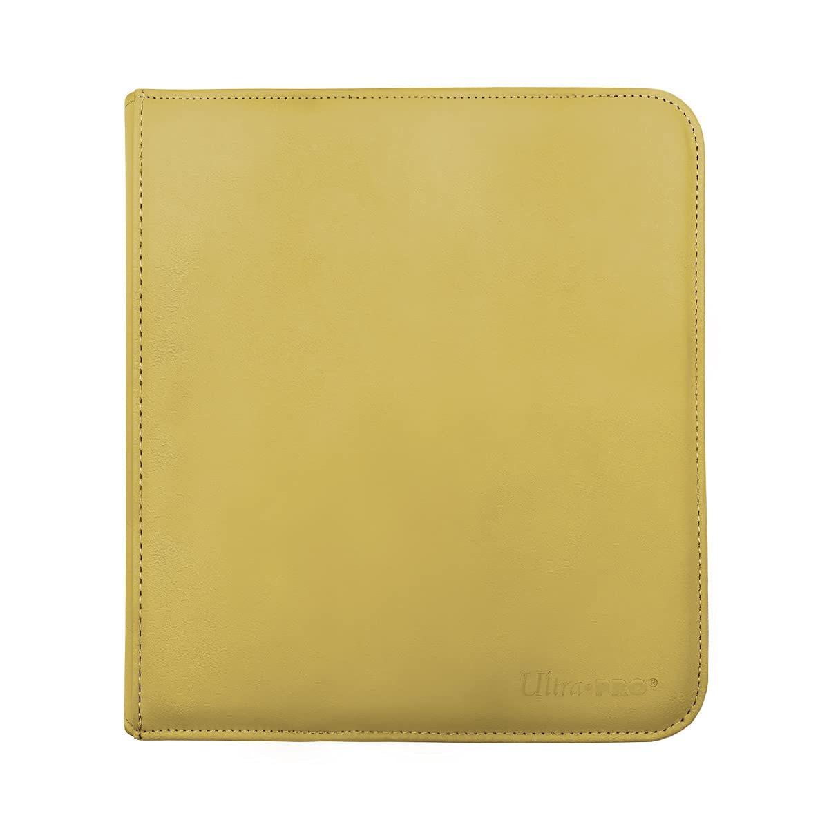 Ultra Pro UP 12-Pocket Zippered PRO Binder Yellow front view for organized supplies on the go.