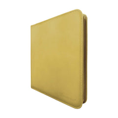 Ultra Pro UP 12-Pocket Zippered PRO Binder Yellow open view shows secure, easy paper access.