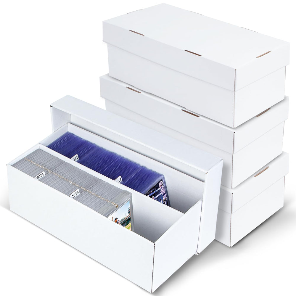 ULTRGEE four-pack card storage box with top-loaders fits 320 cards for organized, protected collection