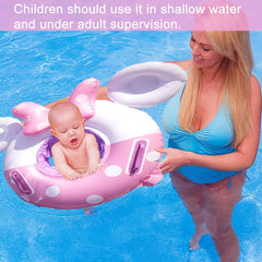 Umbresen baby float features a secure handle for easy splash play.