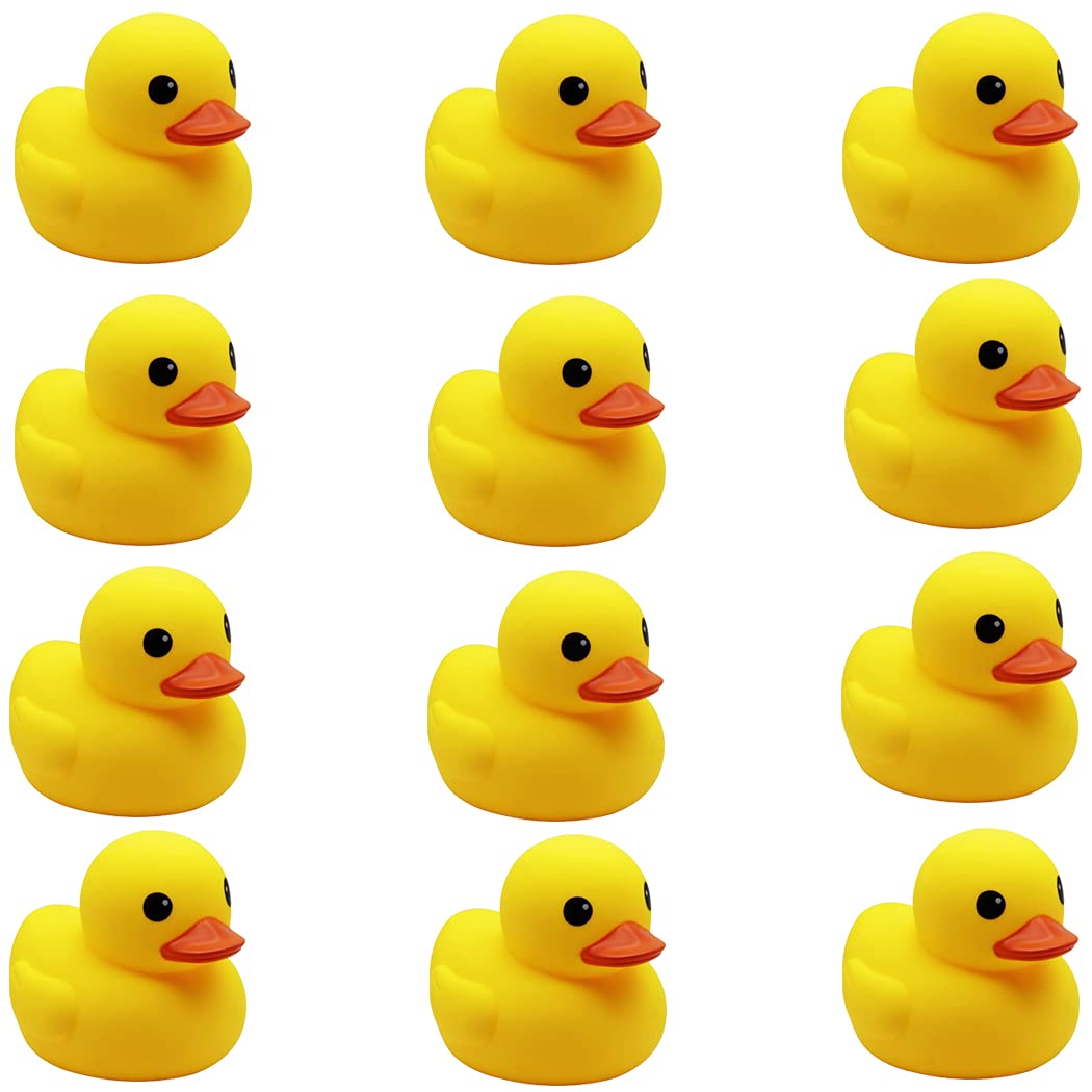 umbresen yellow rubber ducks 12pcs set for bath time fun and learning