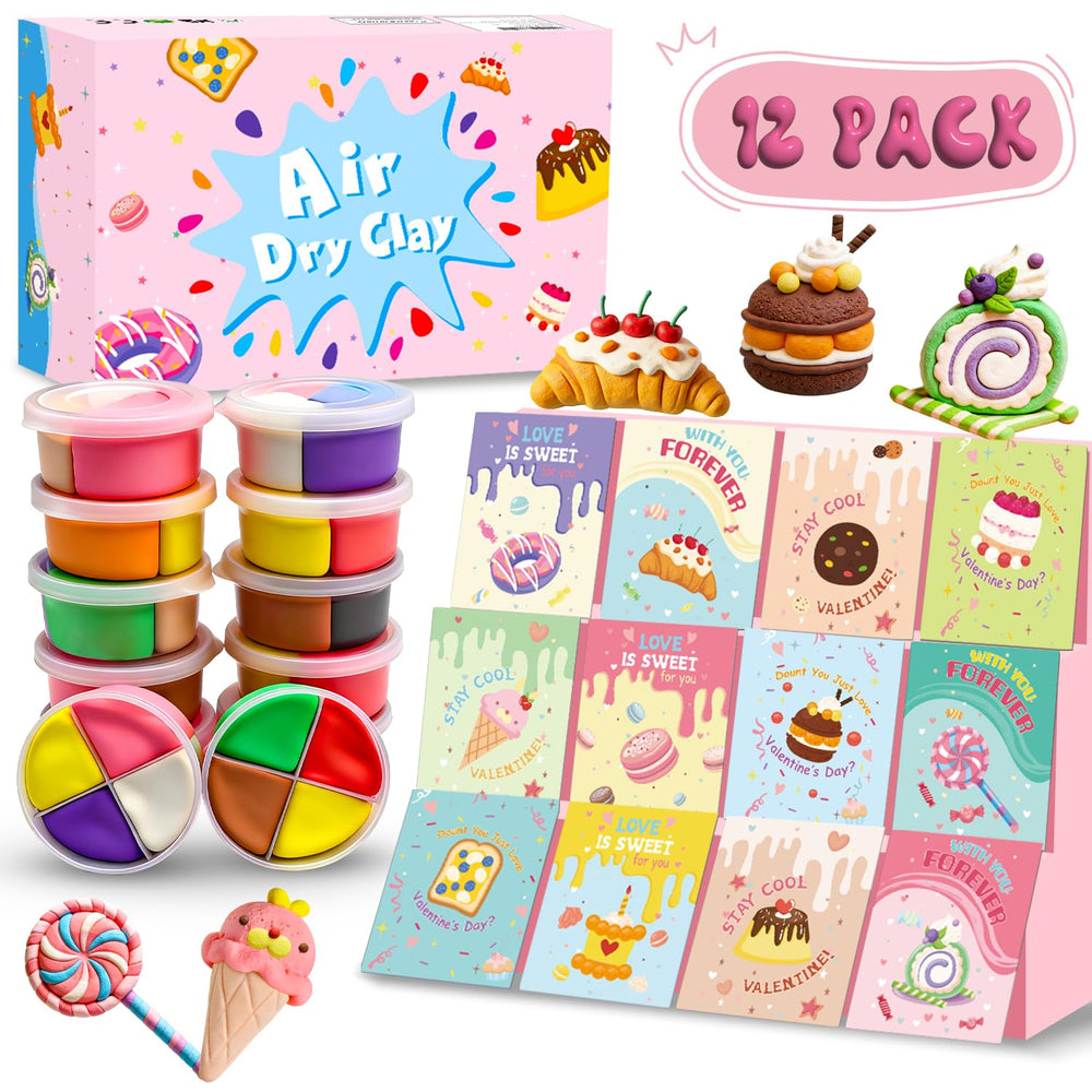 UMEELR air dry clay kit with greeting cards for kids crafts at home.