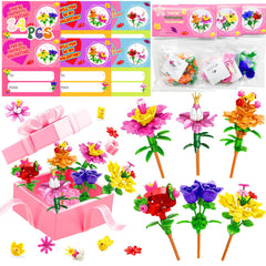 UMEELR flower building blocks bouquet for kids, colorful blocks promote creativity and fine motor skills