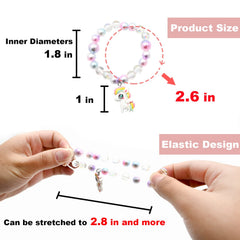 UMEELR unicorn rainbow bracelets in seven unique designs for varied tastes.
