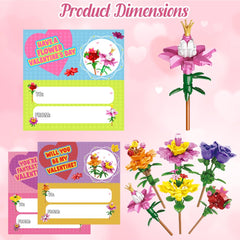 UMEELR valentines cards pack paired with blocks for gift exchanges