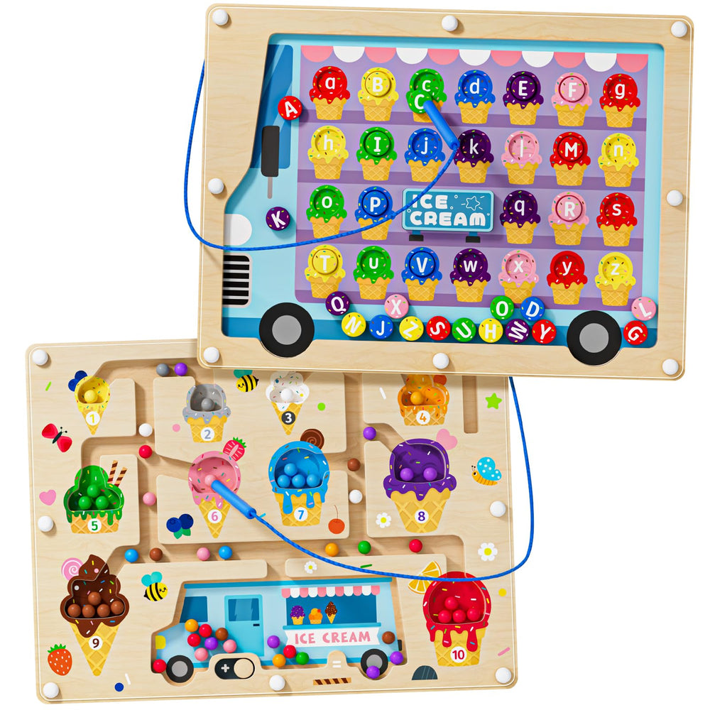 UMEREACT 2in1 magnetic color and number maze for early numeracy and literacy