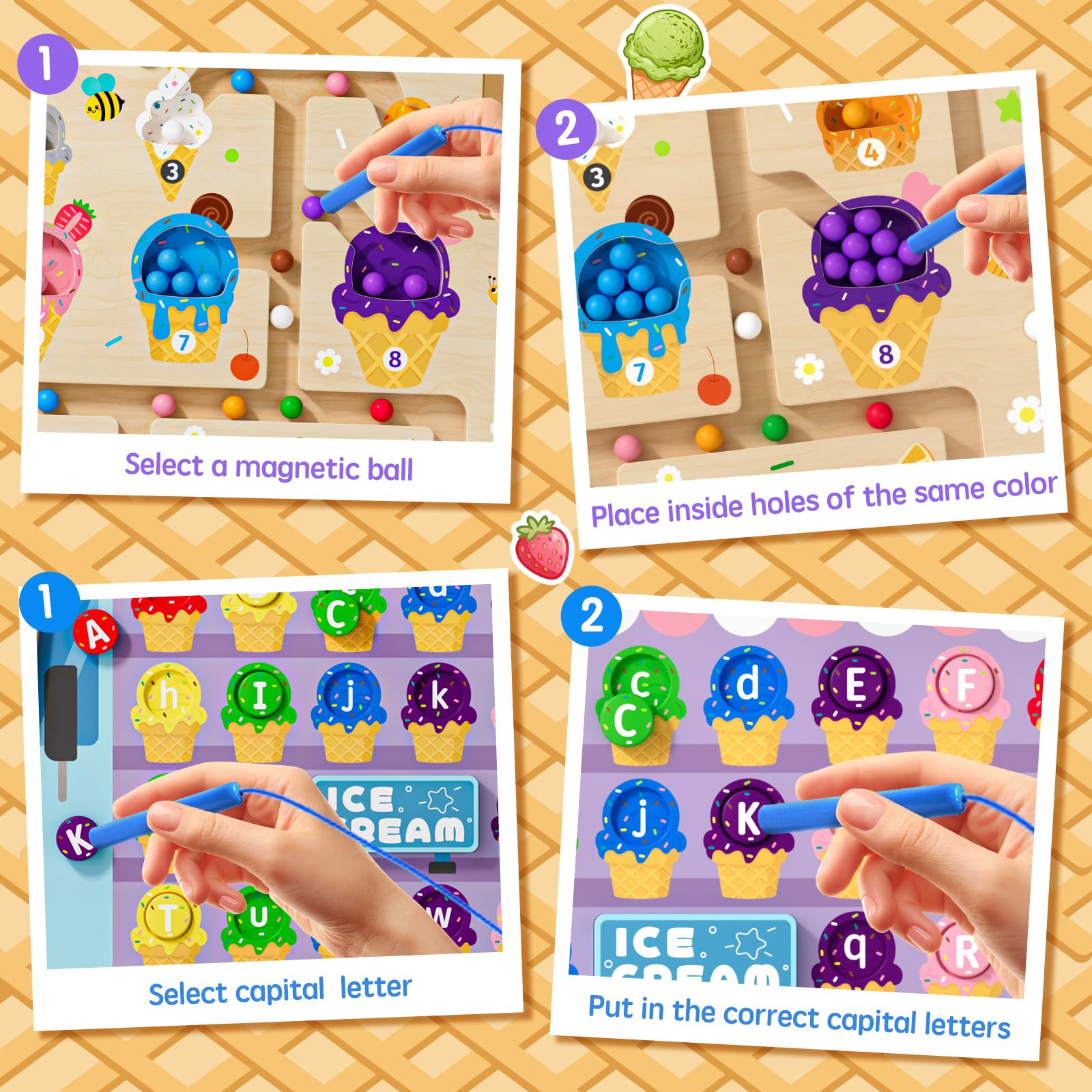 UMEREACT magnetic balls (55pcs) enable counting and sorting activities