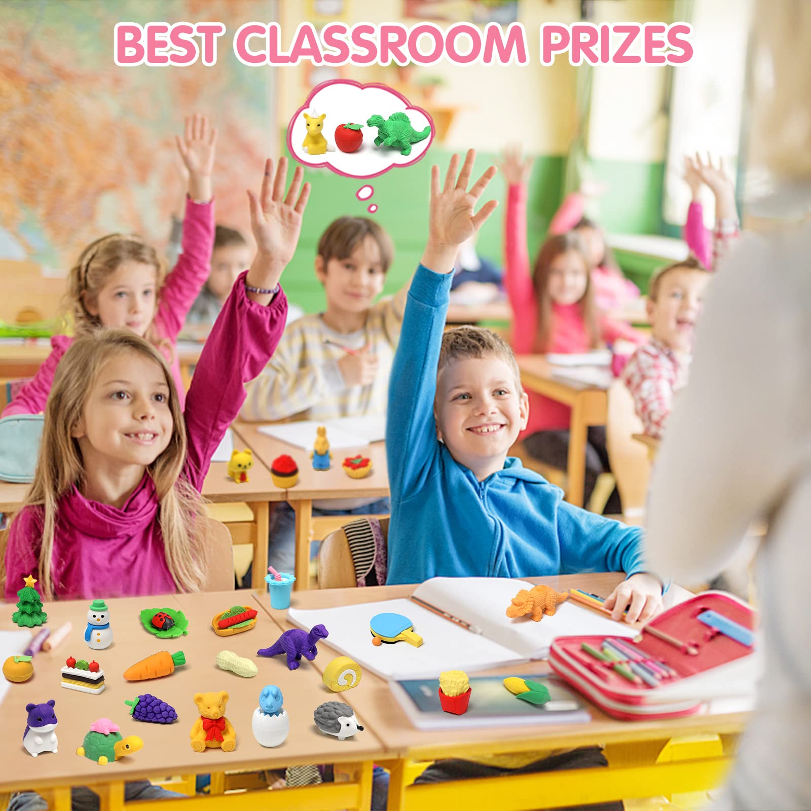 UMIKU mini puzzle erasers with versatile shapes for take-apart play.