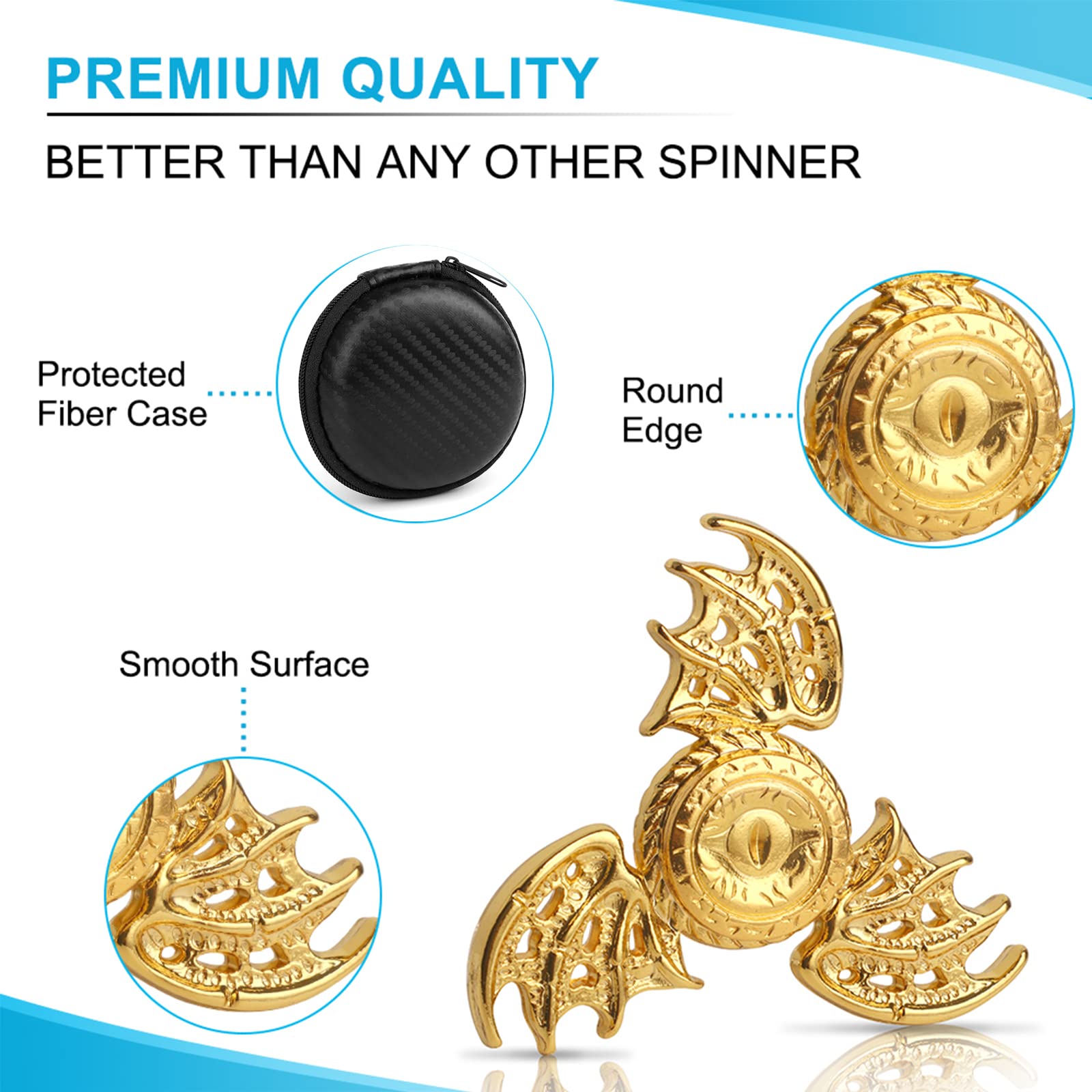 Umnodobn Dragon fidget spinner gift packaging ready as a present.