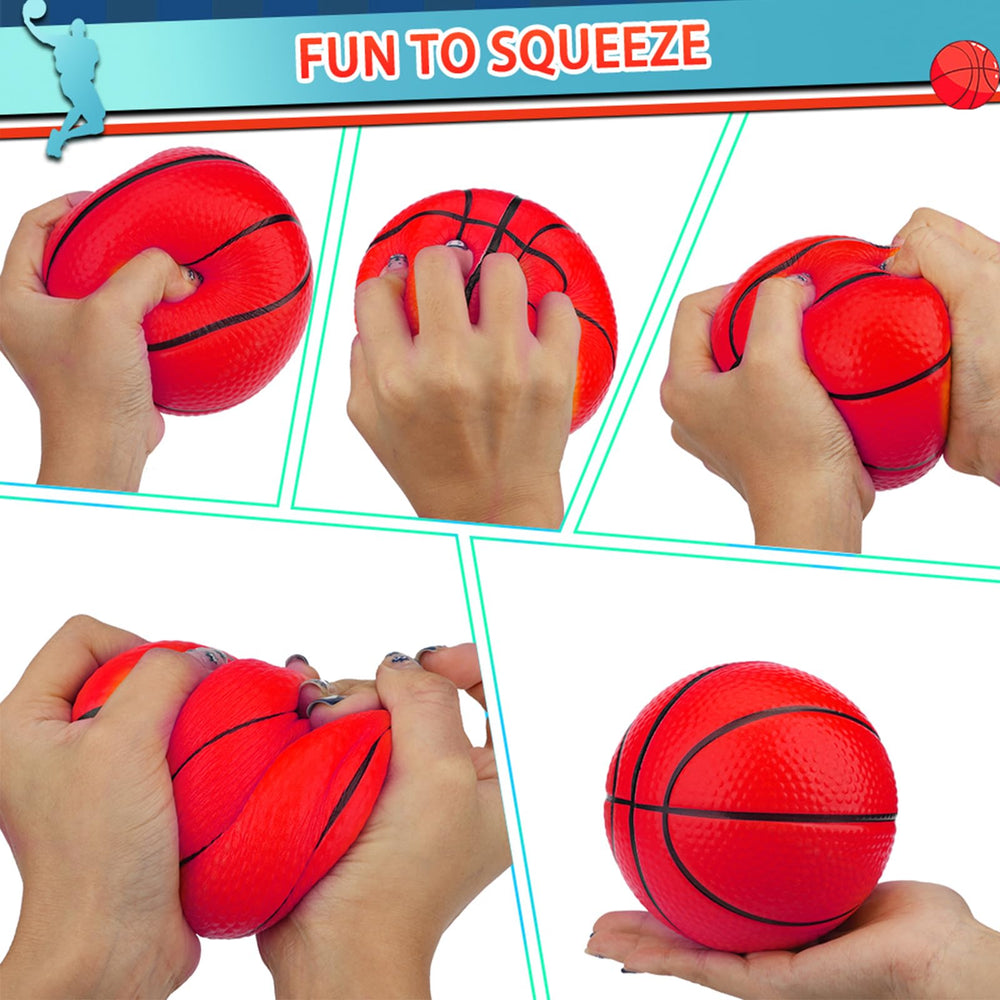 Umnodobn 5-inch foam basketball ball, no inflation needed for easy setup