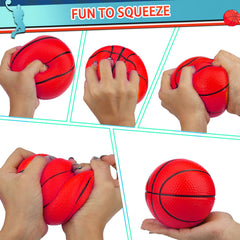 Umnodobn 5-inch foam basketball ball, no inflation needed for easy setup