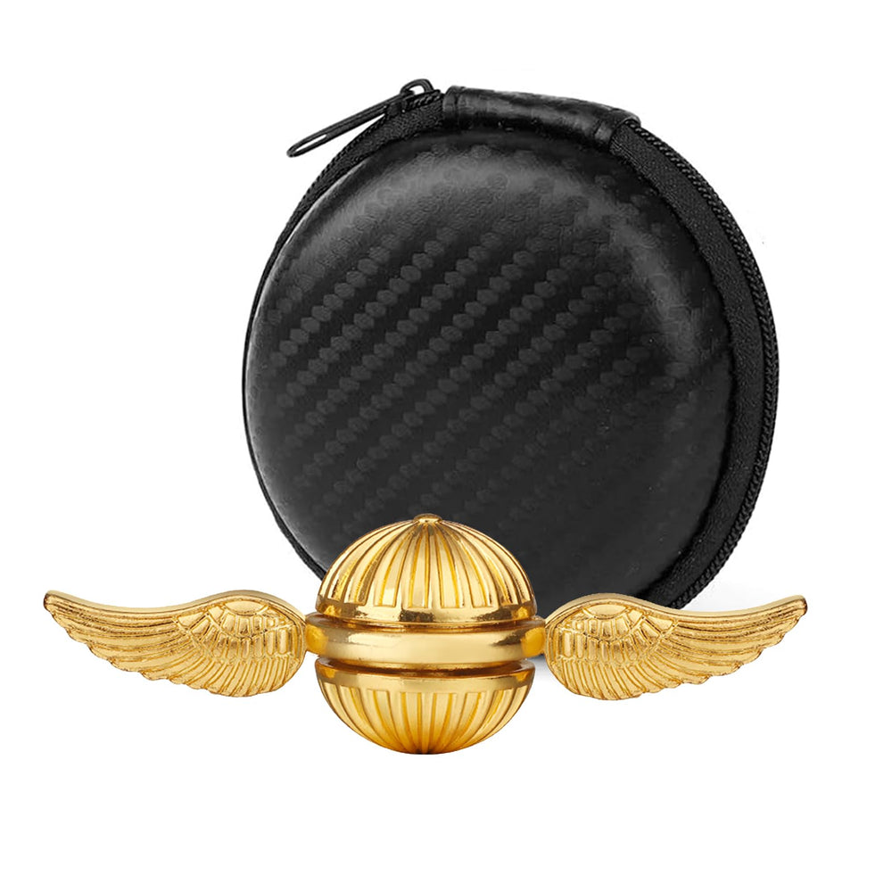 Umnodobn Gold Orb Spinner close-up for tactile focus and stress relief.