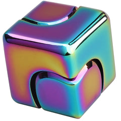 Umnodobn Infinity Gear cube spinner with metallic finish for tactile focus