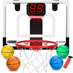 Umnodobn Pro Indoor Mini Basketball Hoop mounted over a door for easy setup and authentic play.