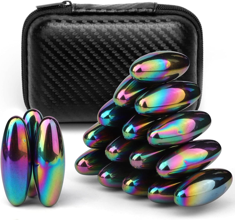 Umnodobn Rattle Magnets Snake Eggs in gunmetal finish for stylish desk decor and focus.