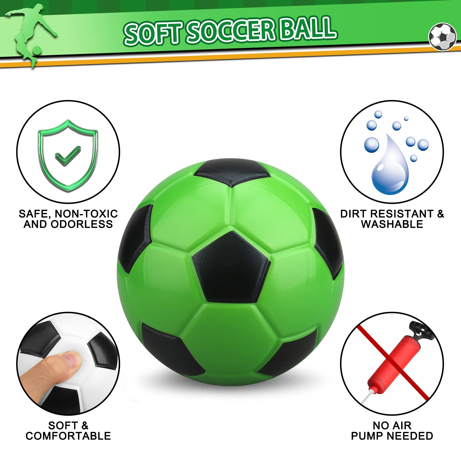 Umnodobn non-toxic foam ball for safe family play.