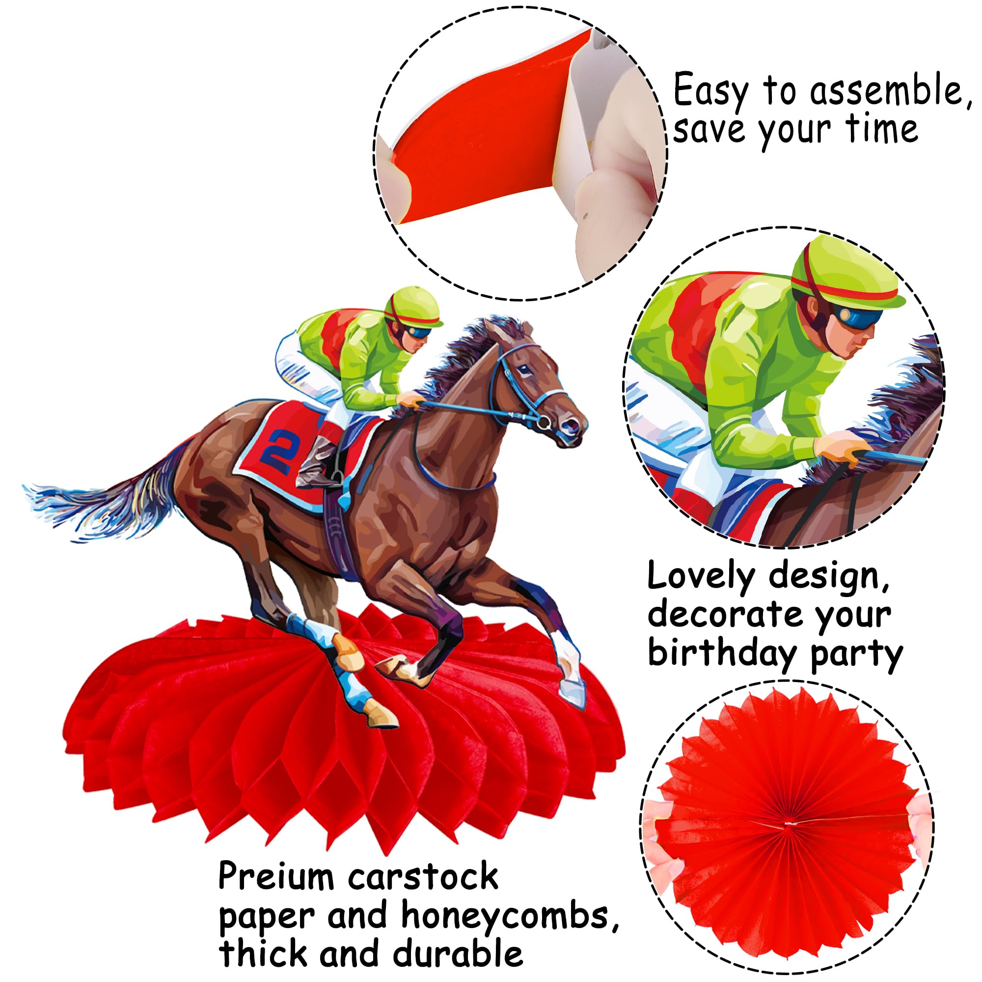 umoni honeycomb base with three colors anchors centerpieces for derby flair