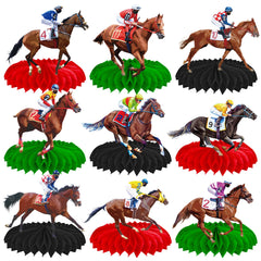 umoni horse racing honeycomb centerpiece collection on table adds derby day atmosphere
