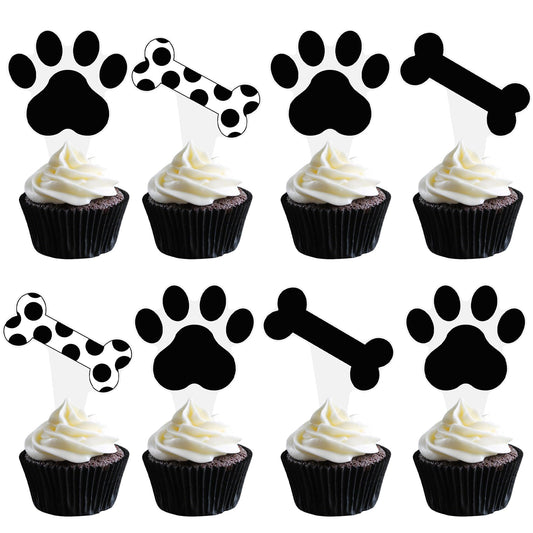 Umoni puppy paw print cupcake topper for dog-themed parties and pet birthdays.
