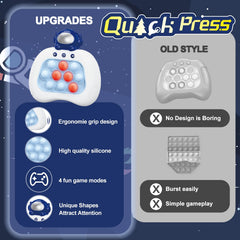 UMQYYMKO Pop Push blue astronaut: compact ergonomic design for travel.