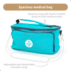 UMU Deluxe Wooden Doctor Play Set defibrillator with clickable buttons realism