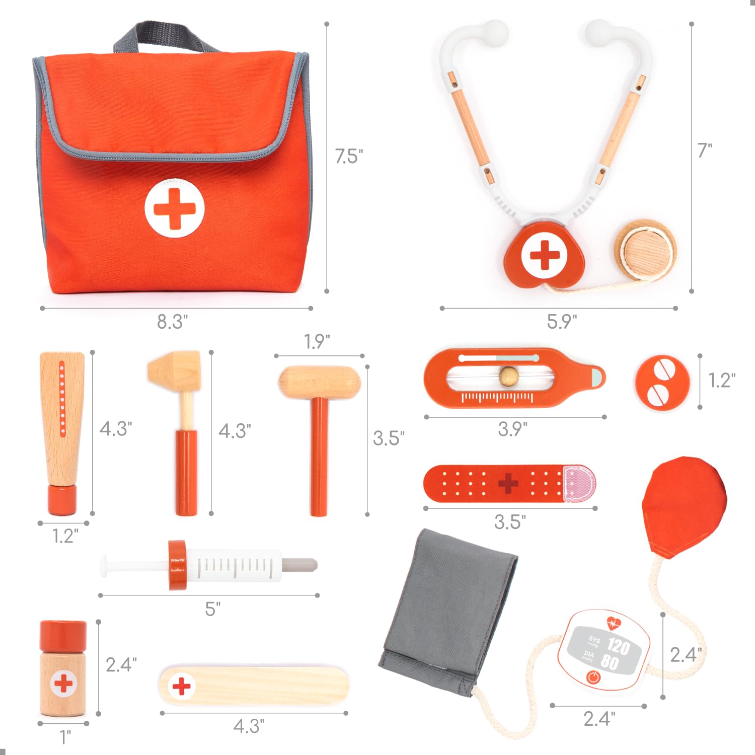UMU wooden mini doctor kit tools and accents boost creative dressing and pretend care.