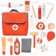 UMU wooden mini doctor kit stethoscope engaging imaginative play and early medical familiarity.