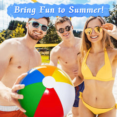 UMUACCAN 12-inch inflatable ball close-up, durable seams for long-lasting pool play.